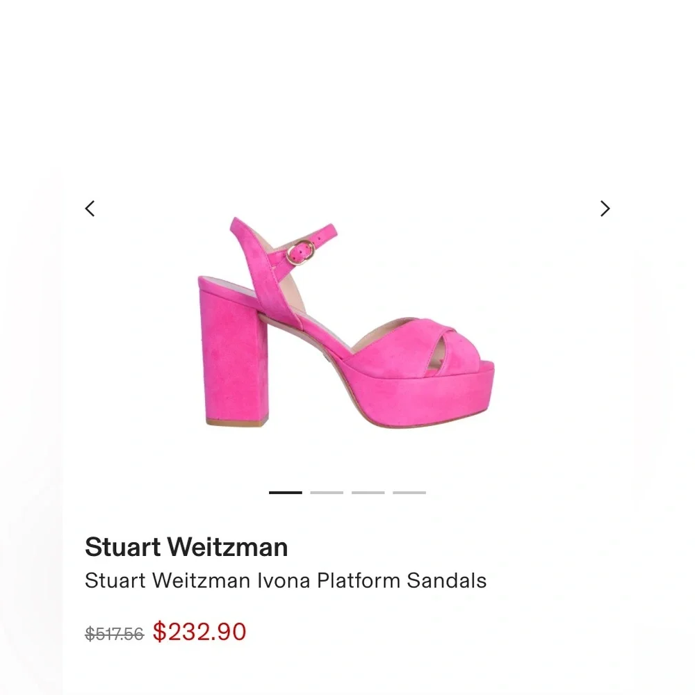 Stuart Weitzman Pink Platform Sandals